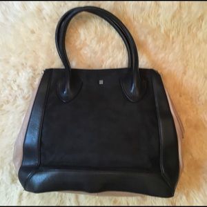 Pour La Victoire Black and Tan Satchel